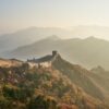 great wall of china, nature, mountain